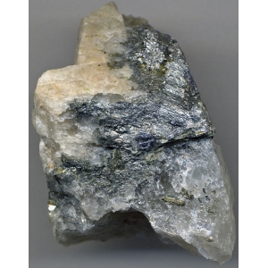 Bismuthinite_&_molybdenite_in_pegmatitic_granite