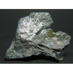 Серый с металлическим блеском петцит на кварцевом матриксе из графства Боулдер, Колорадо, США