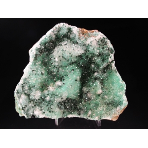 Темно-зеленые кристаллы клиноатакамита на кварцевом матриксе, Перу